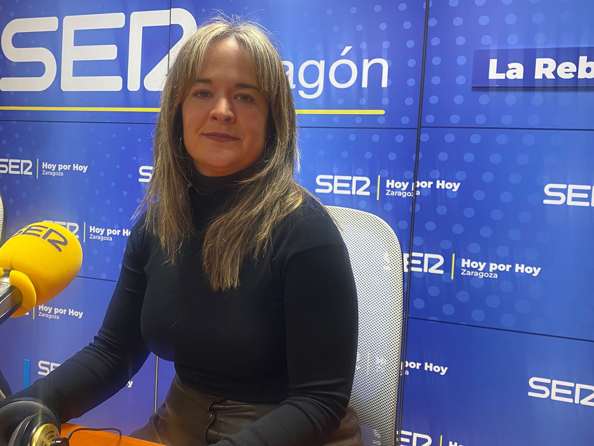 La candidata de Podemos-Alianza Verde, María Goicoechea, en La Rebotica