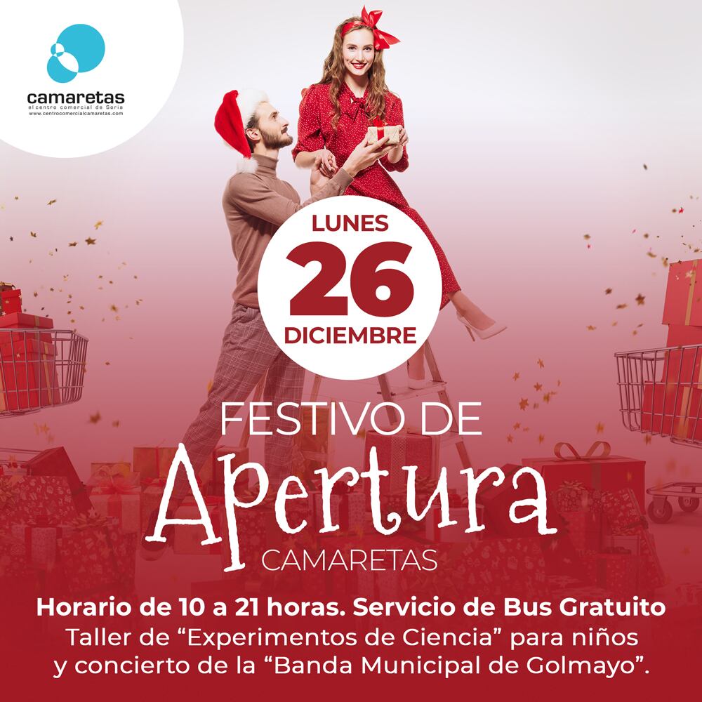 Centro Comercial Camaretas abre el 26 de diciembre.