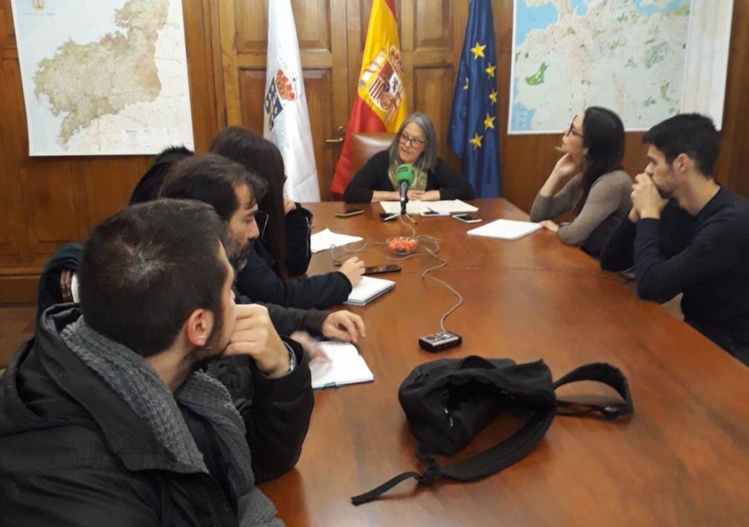 Pilar López Riobóo en rueda de prensa