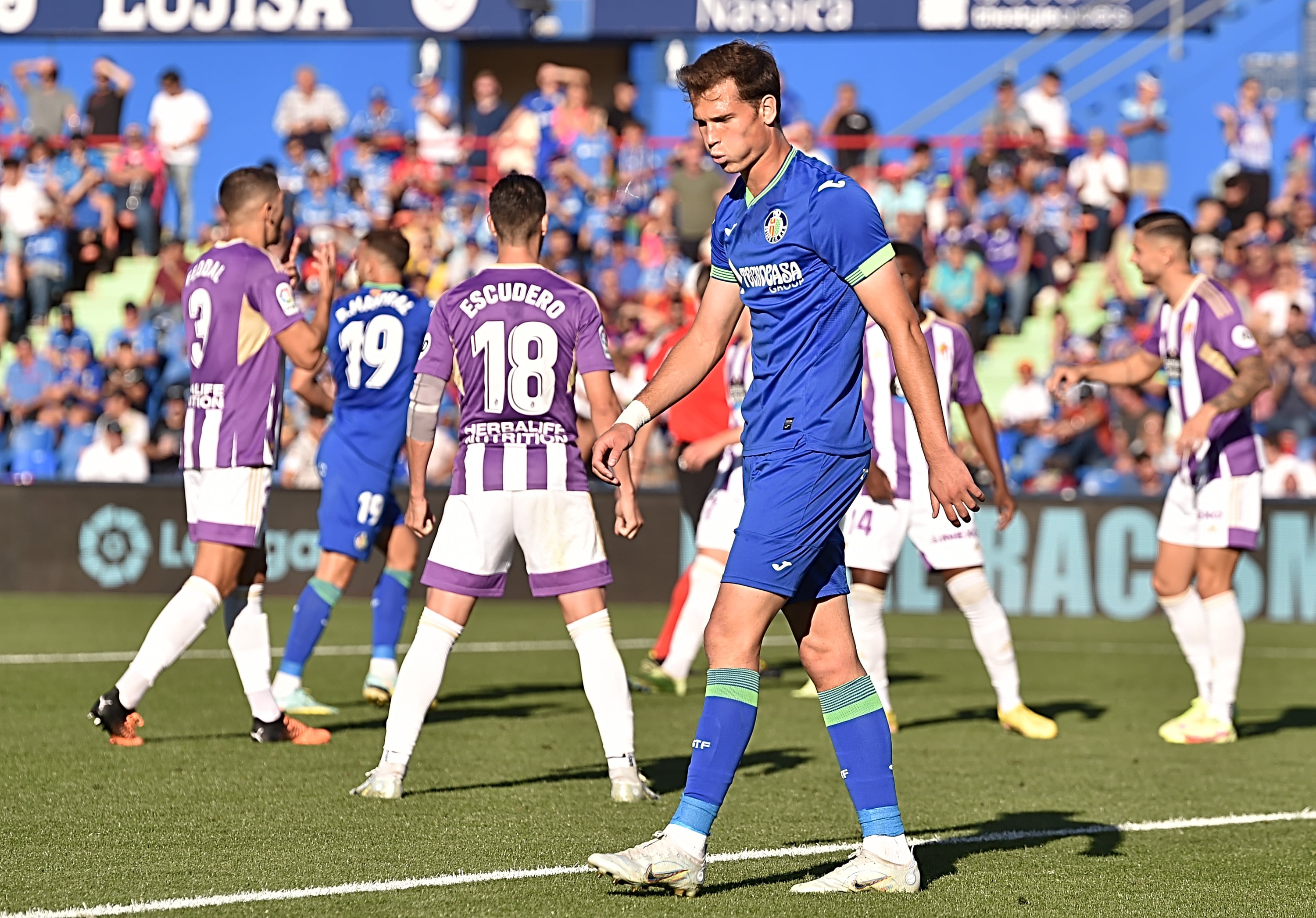 Real Valladolid - Getafe, partido por la permanencia de la jornada 38 de LaLiga Santander. (Photo by Denis Doyle/Getty Images)