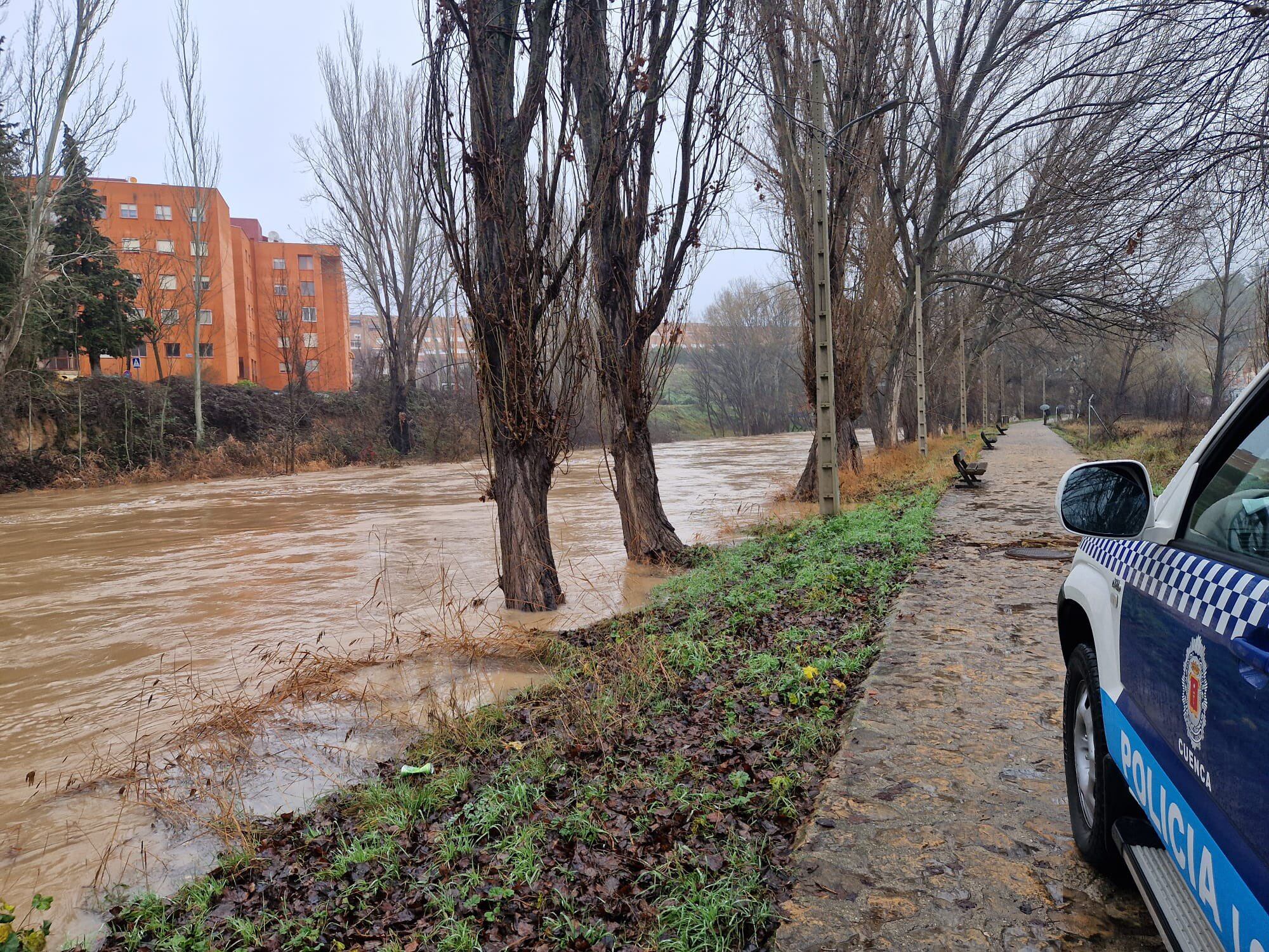 Caudal del río Júcar este sábado a su paso por Cuenca