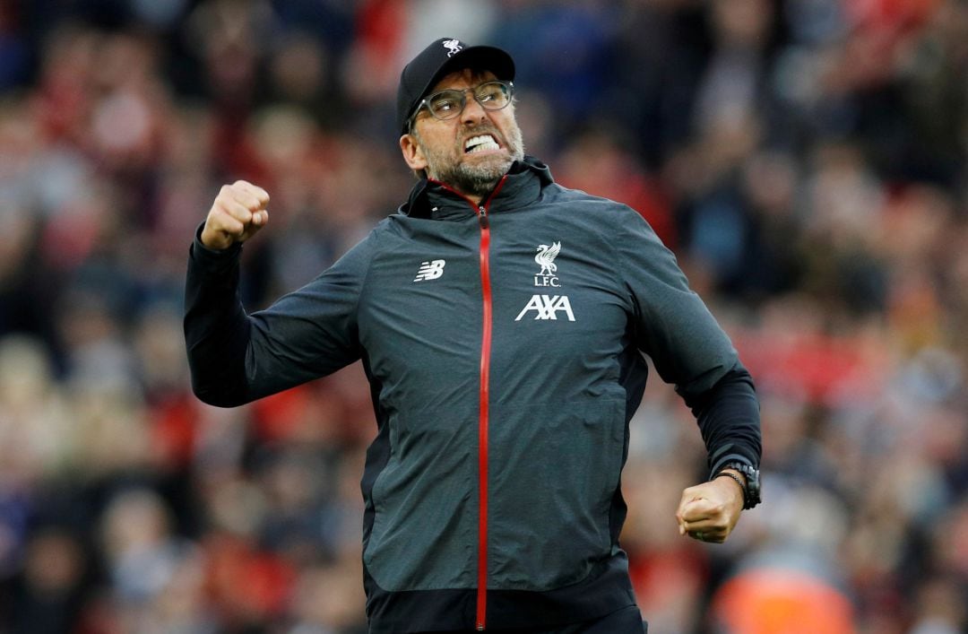 Jurgen Klopp, en un partido entre el Liverpool y el Leicester.