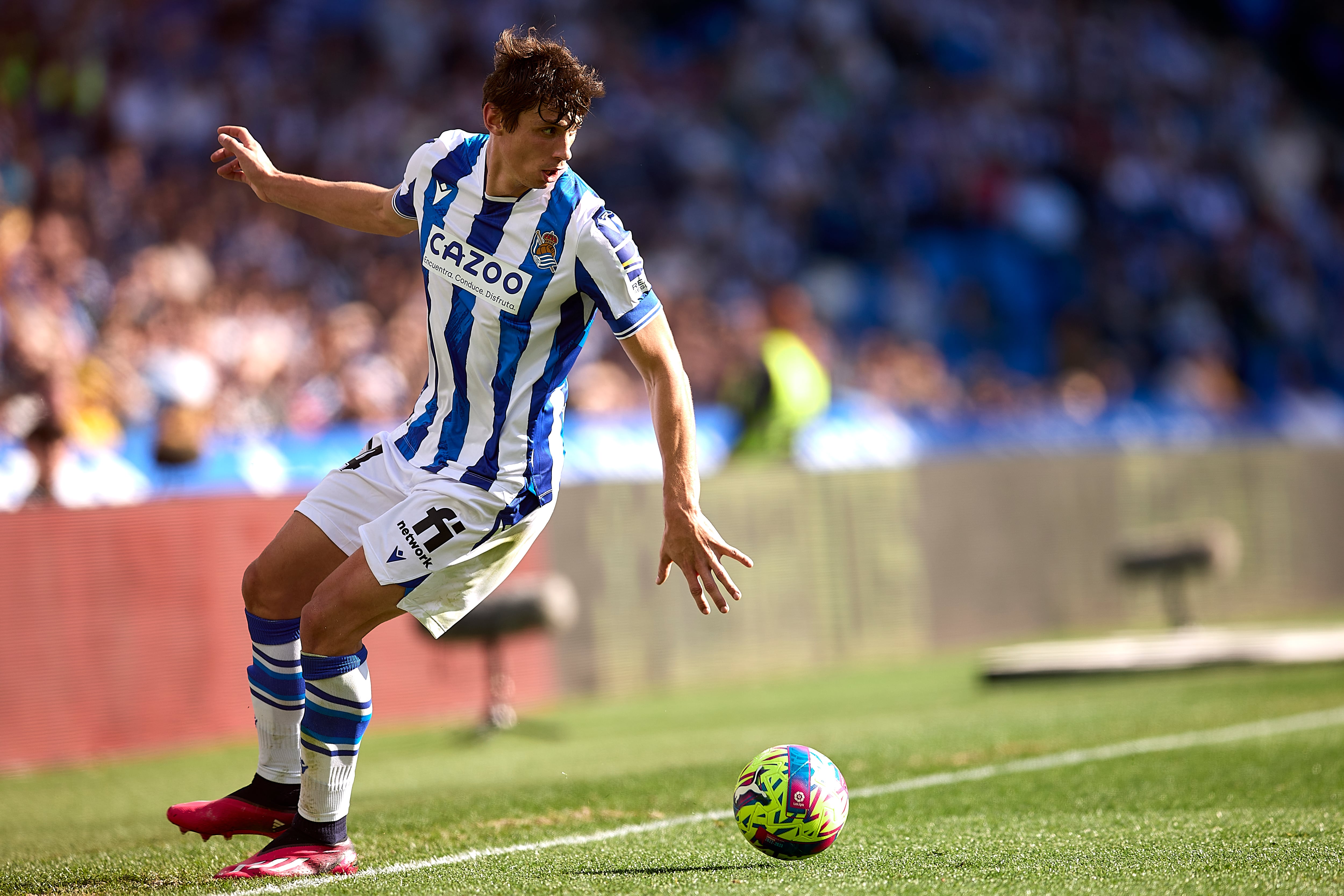 Robin Le Normand, central de la Real Sociedad, inicia el trámite para nacionalizarse español. (Photo by Ion Alcoba/Quality Sport Images/Getty Images)