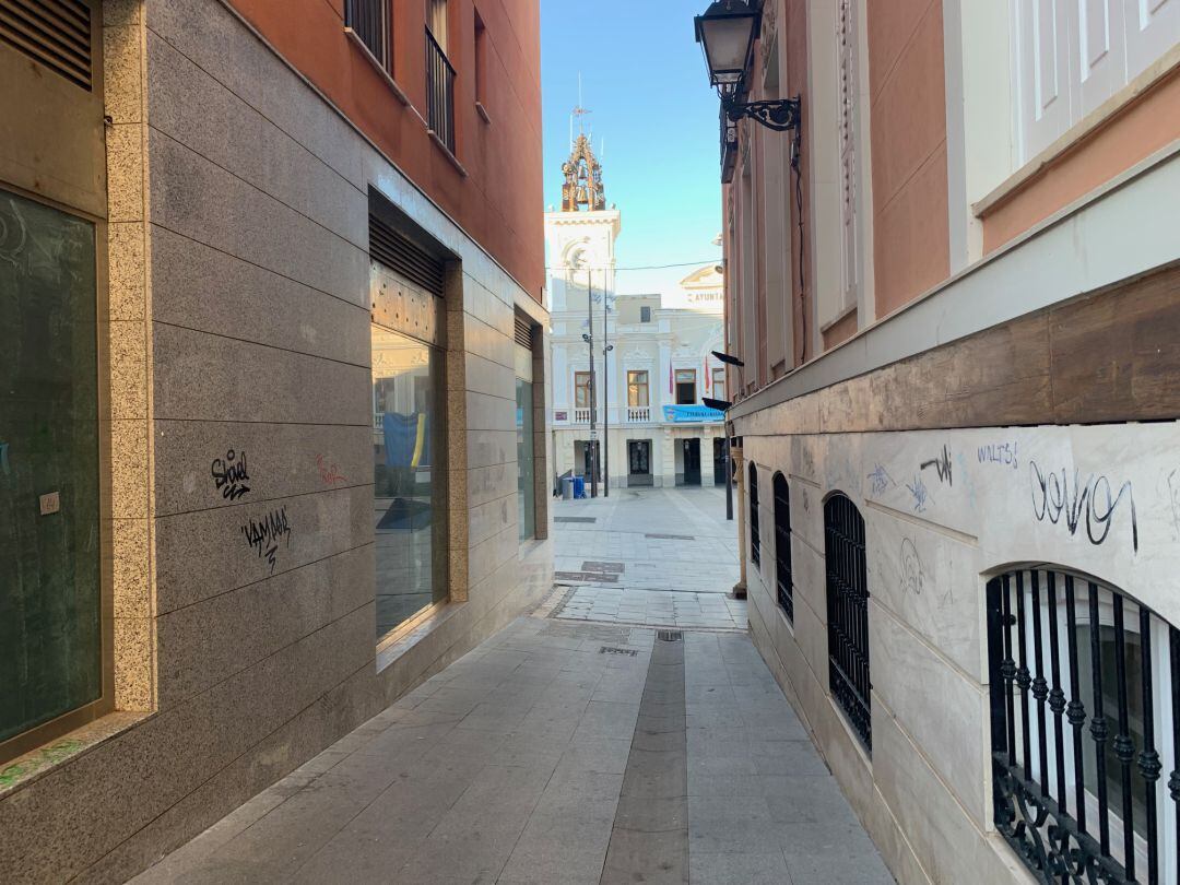 Callejón acceso a Plaza Mayor de Guadalajara