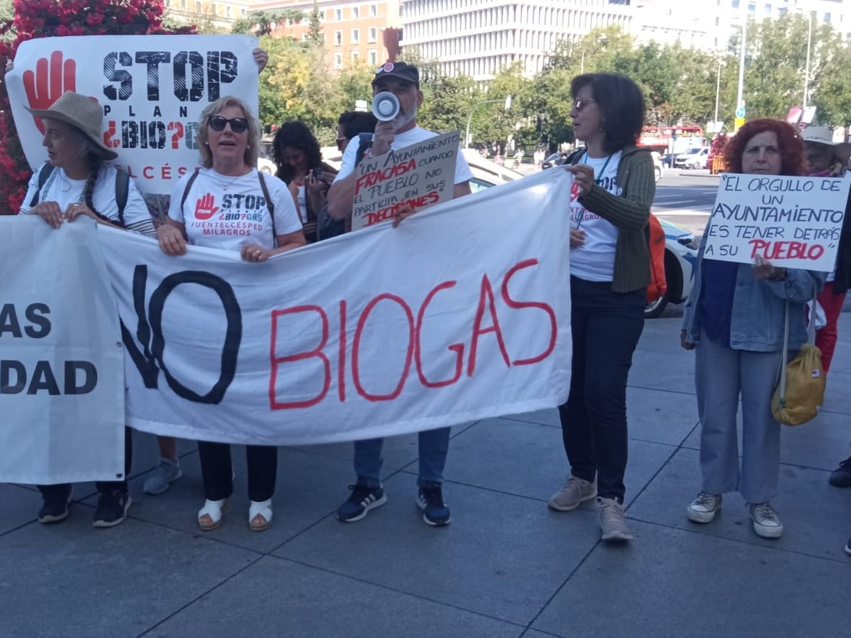 Imagen de archivo de la presencia ribereña en otra manifestación en Madrid por la regulación de macrogranjas y plantas de biogás