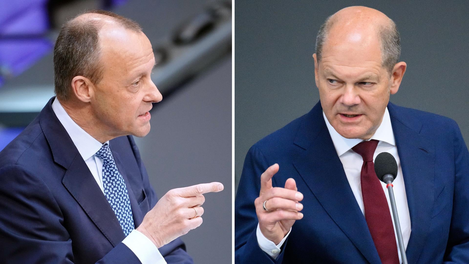 Olaf Scholz y Friedrich Merz