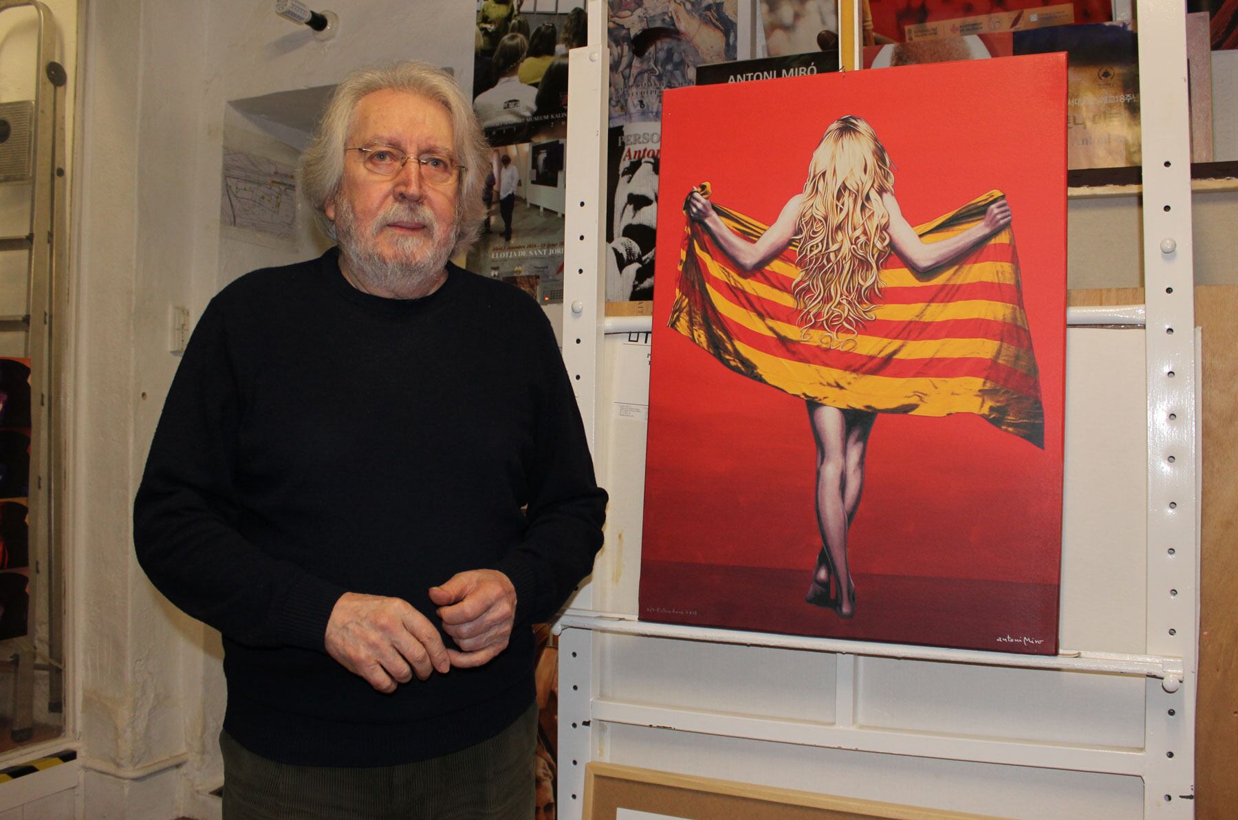 Antonio Miró, en el seu estudi del Mas de Sopalmo