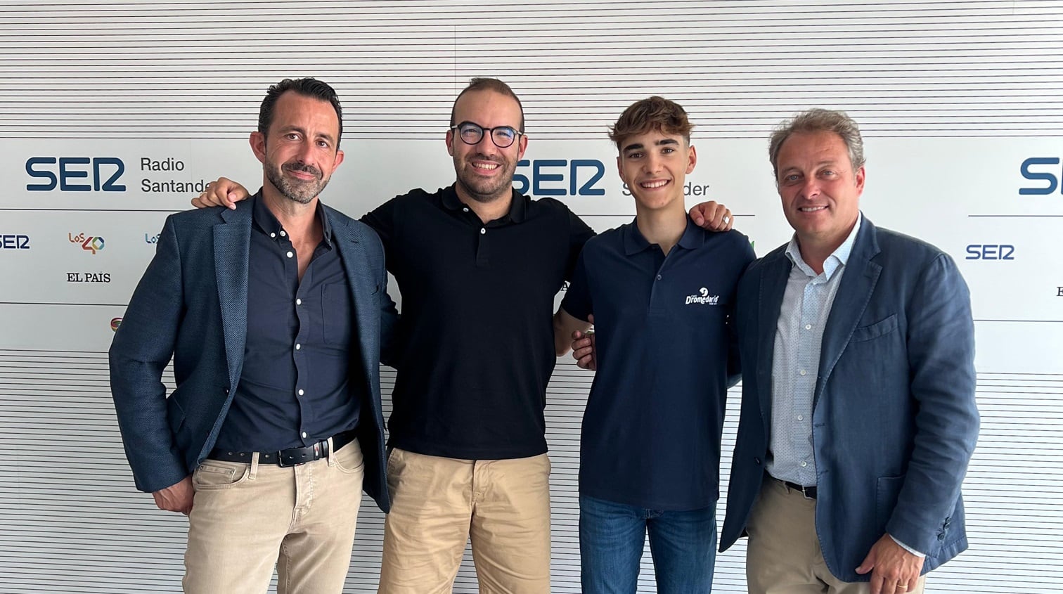 Fernando Franco, Óscar García Mayo, Brian Uriarte y Emilia Alzamora, en los estudios de la SER.