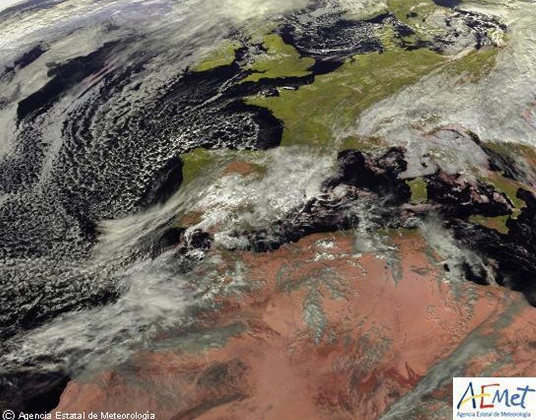 Imagen de satélite de la borrasca 