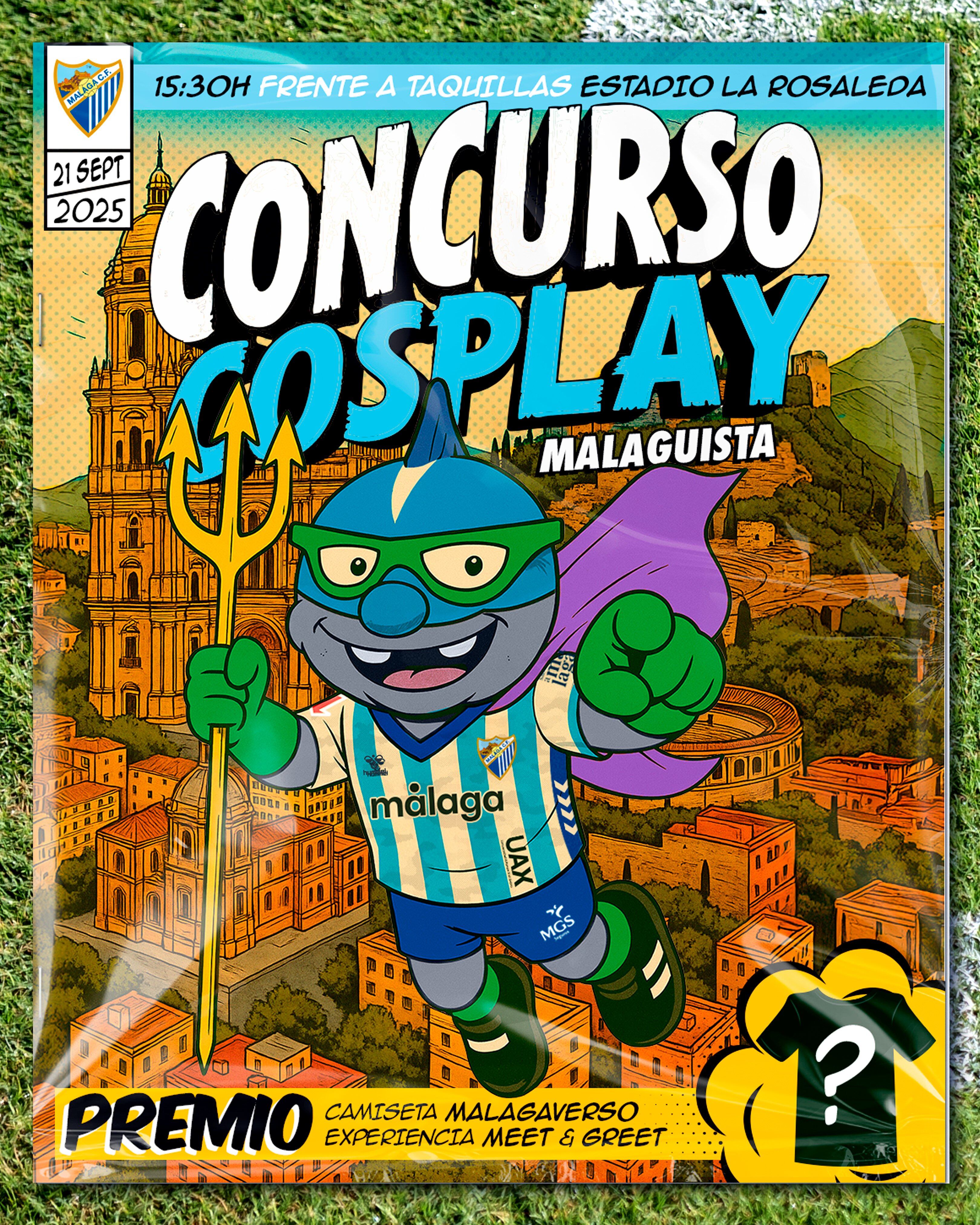 Cosplay malaguista en el Estadio de La Rosaleda