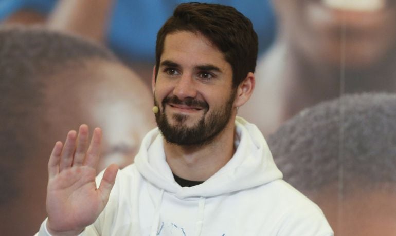 Isco, durante un acto publicitario