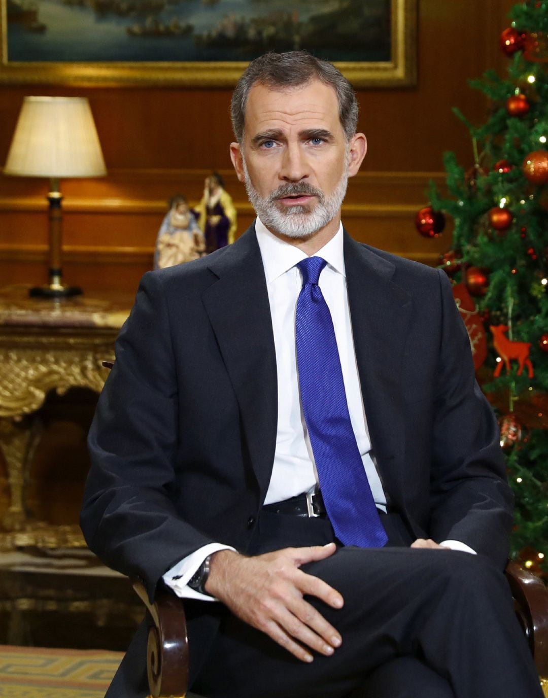 Felipe VI da su tradicional mensaje navideño.