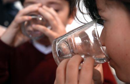 Los escolares prueban la calidad del agua depurada