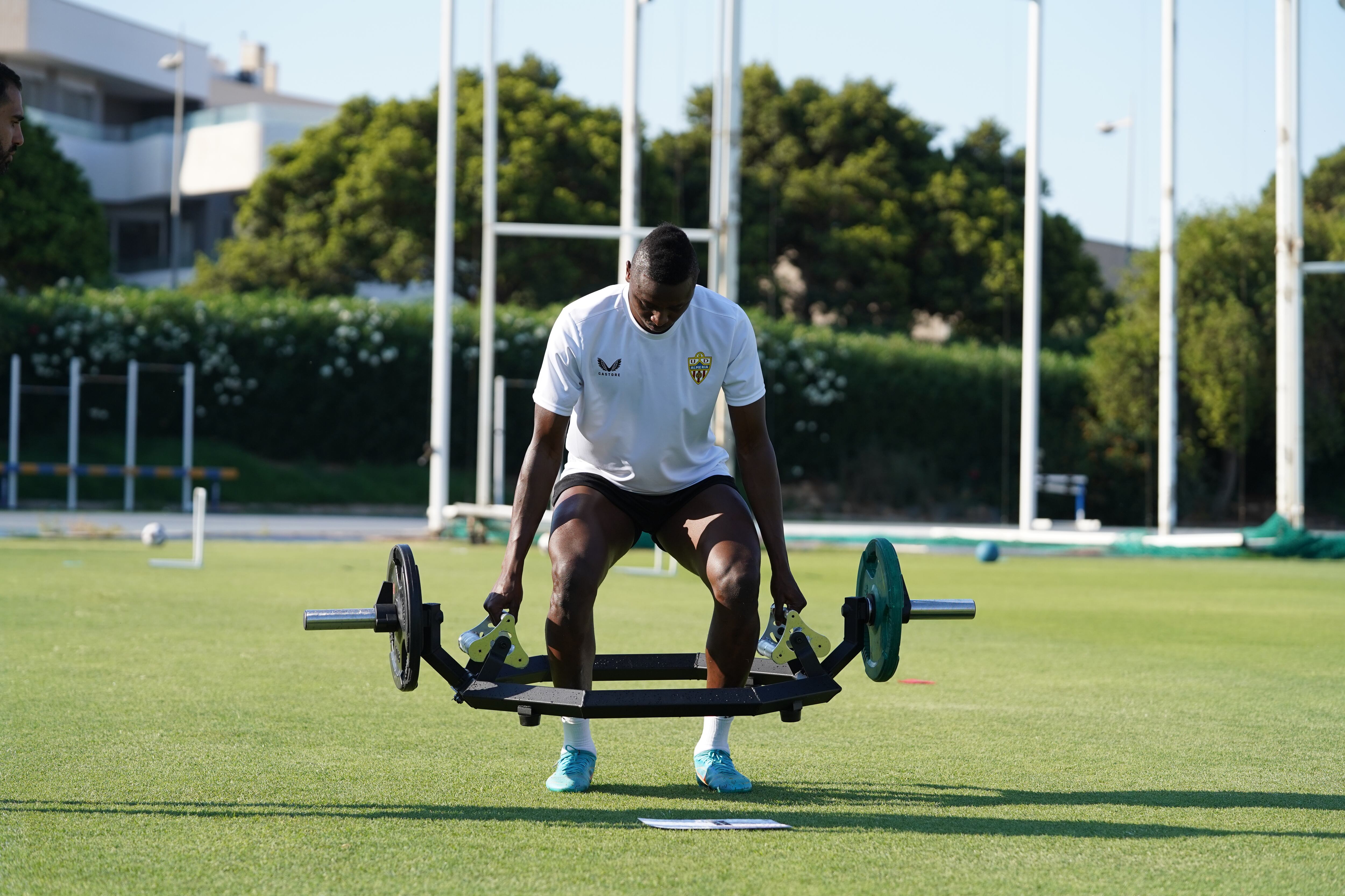 La estrella del Almería sigue centrado en el día a día de la pretemporada.