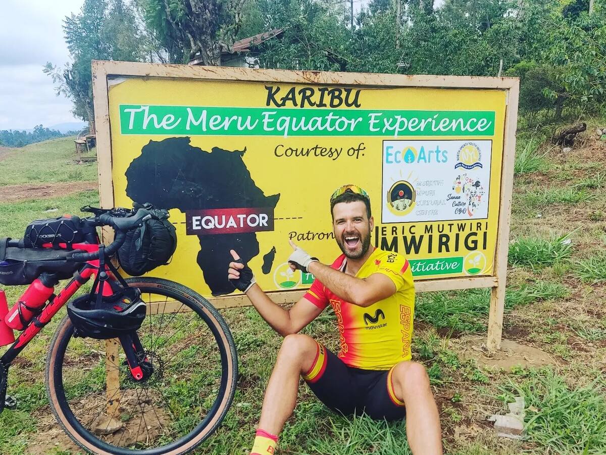 El nuevo desafío del villenense Juanma Mérida: Rodear Sudamérica en bicicleta