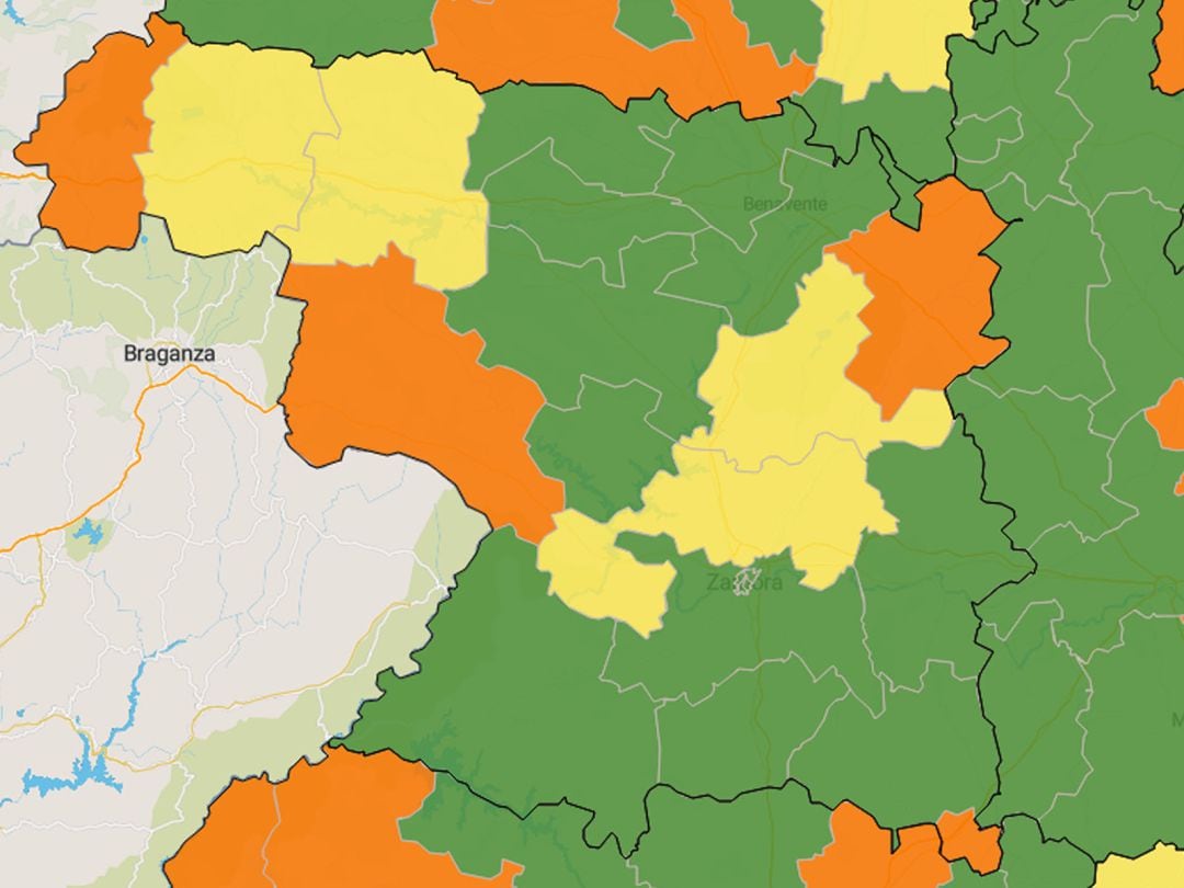 Mapa epidemiológico de Zamora