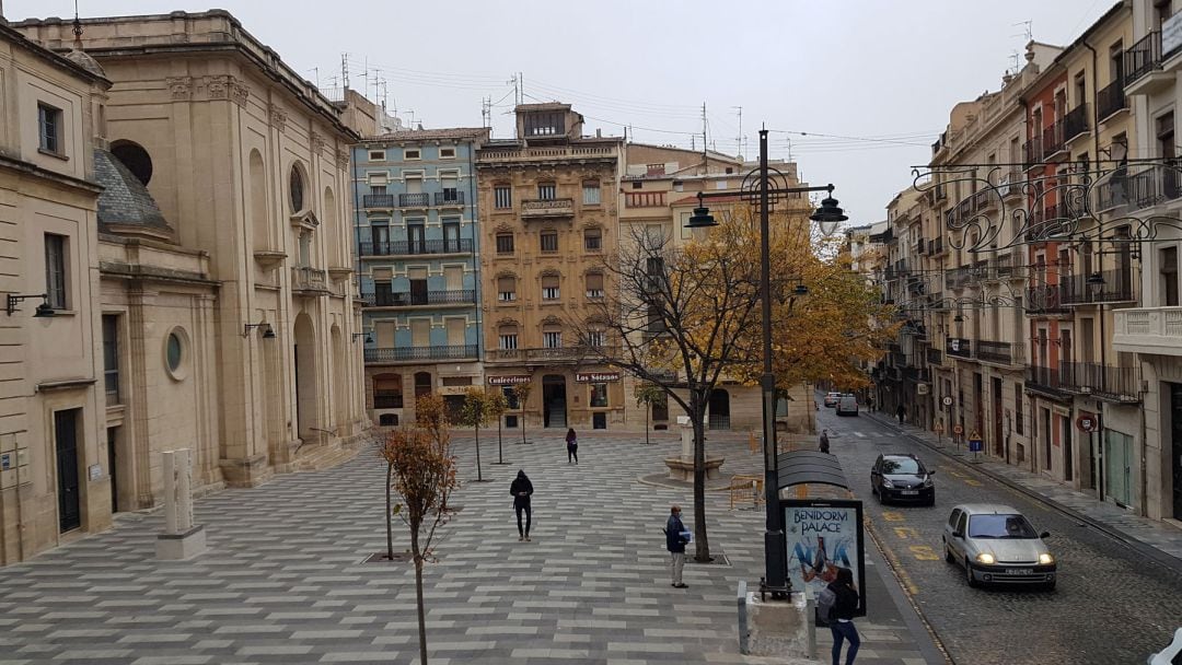 Aspecto de la plaza Ramón y Cajal de Alcoy tras las obras