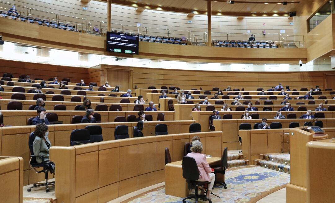 Vista general de una sesión de control al Gobierno en la Cámara Alta, en Madrid