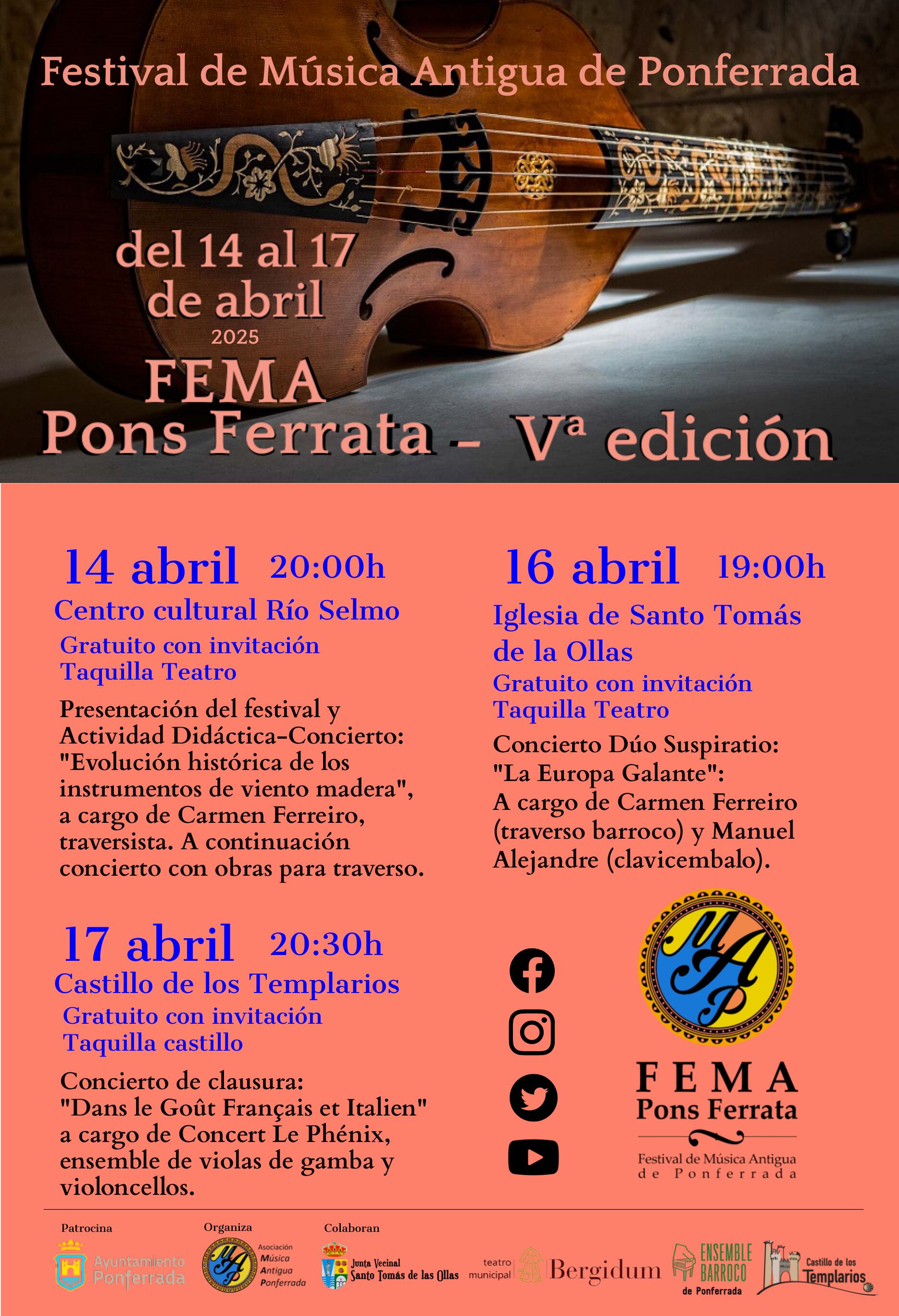 Cartel de Festival Música Sacra Ponferrada 2025