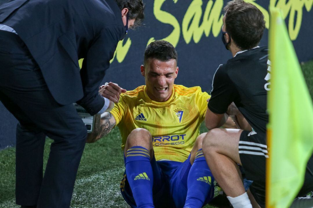 Momento de la lesión de Luismi Quezada