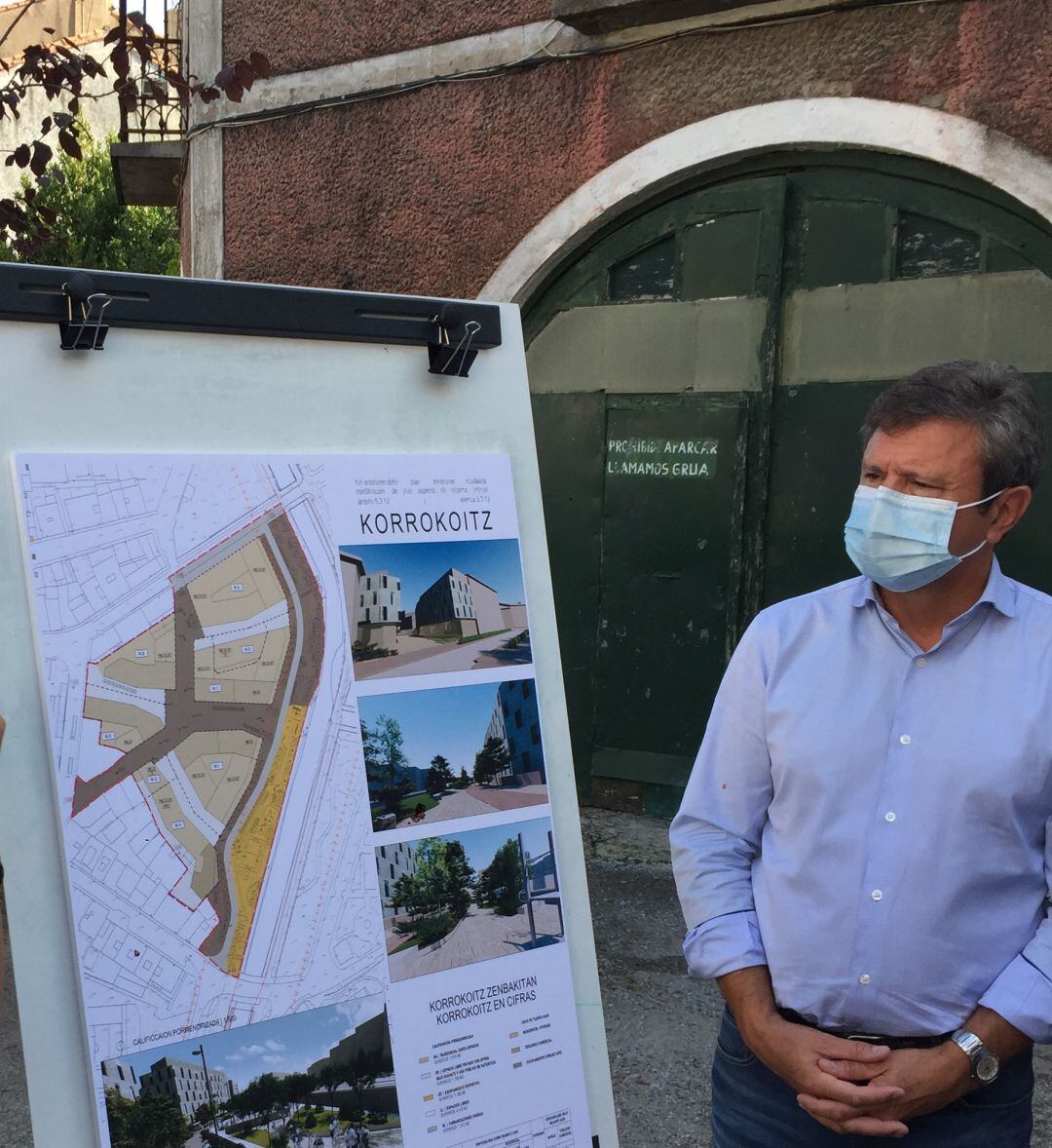 El alcalde, José Antonio Santano, en la presentación del plan de ordenación de Korrokoitz