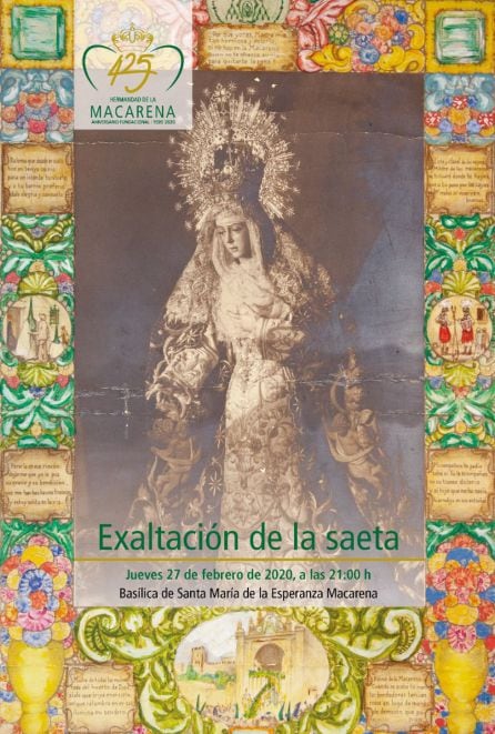 Cartel de la Exaltación de la Saeta que celebra hoy la Hermandad de La Macarena