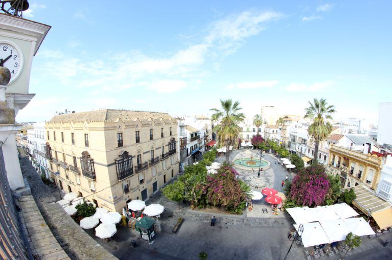 Imagen de la plaza del Cabildo en el centro de Sanlúcar de Barrameda 