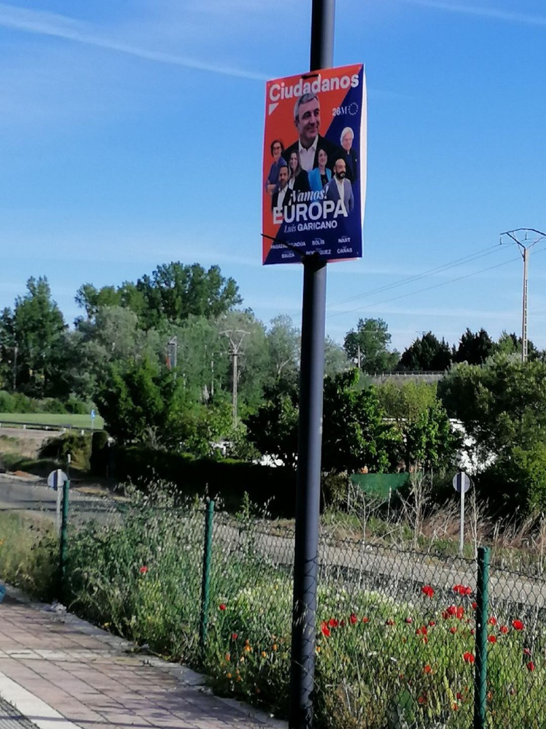 Cartel de Ciudadanos en Grijota (Palencia)