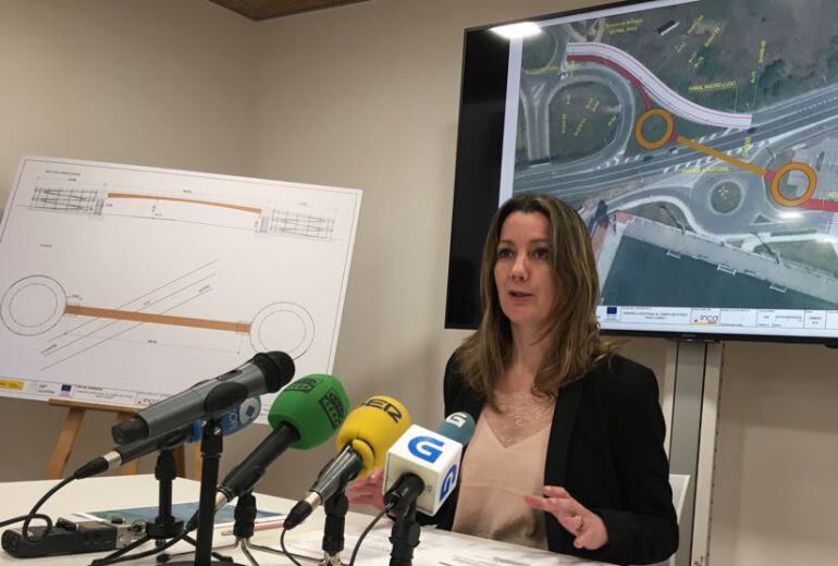 Lara Méndez, alcaldesa de Lugo, en la presentación del proyecto