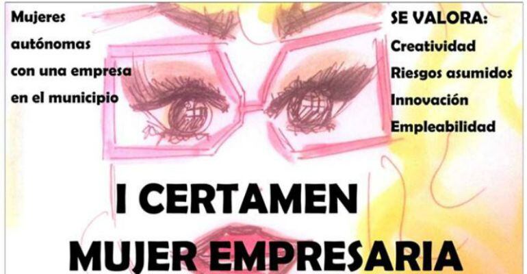 Cartel del I Certamen Mujer empresaria de Paracuellos de Jarama