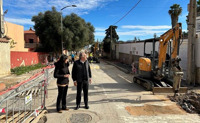 Landaluce y Rodríguez en una visita a la zona