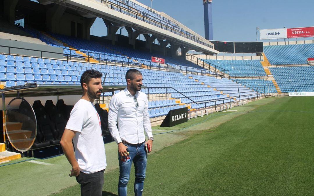 Diego Benito junto a Javier Portillo, en el Rico Pérez