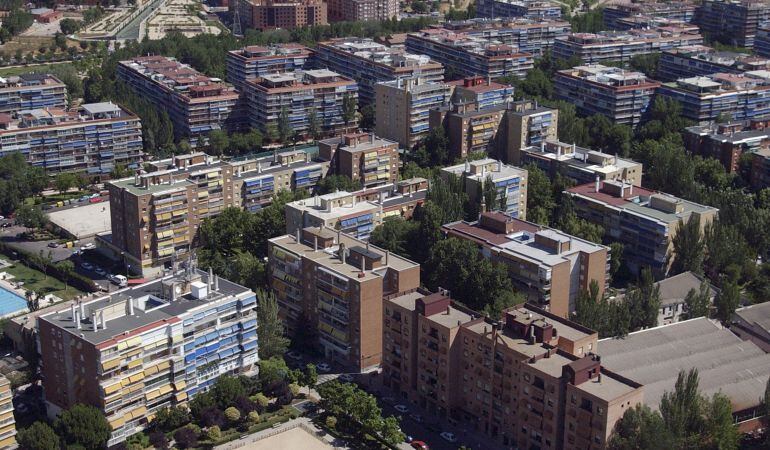 Vista aérea del barrio de Estoril II de Móstoles