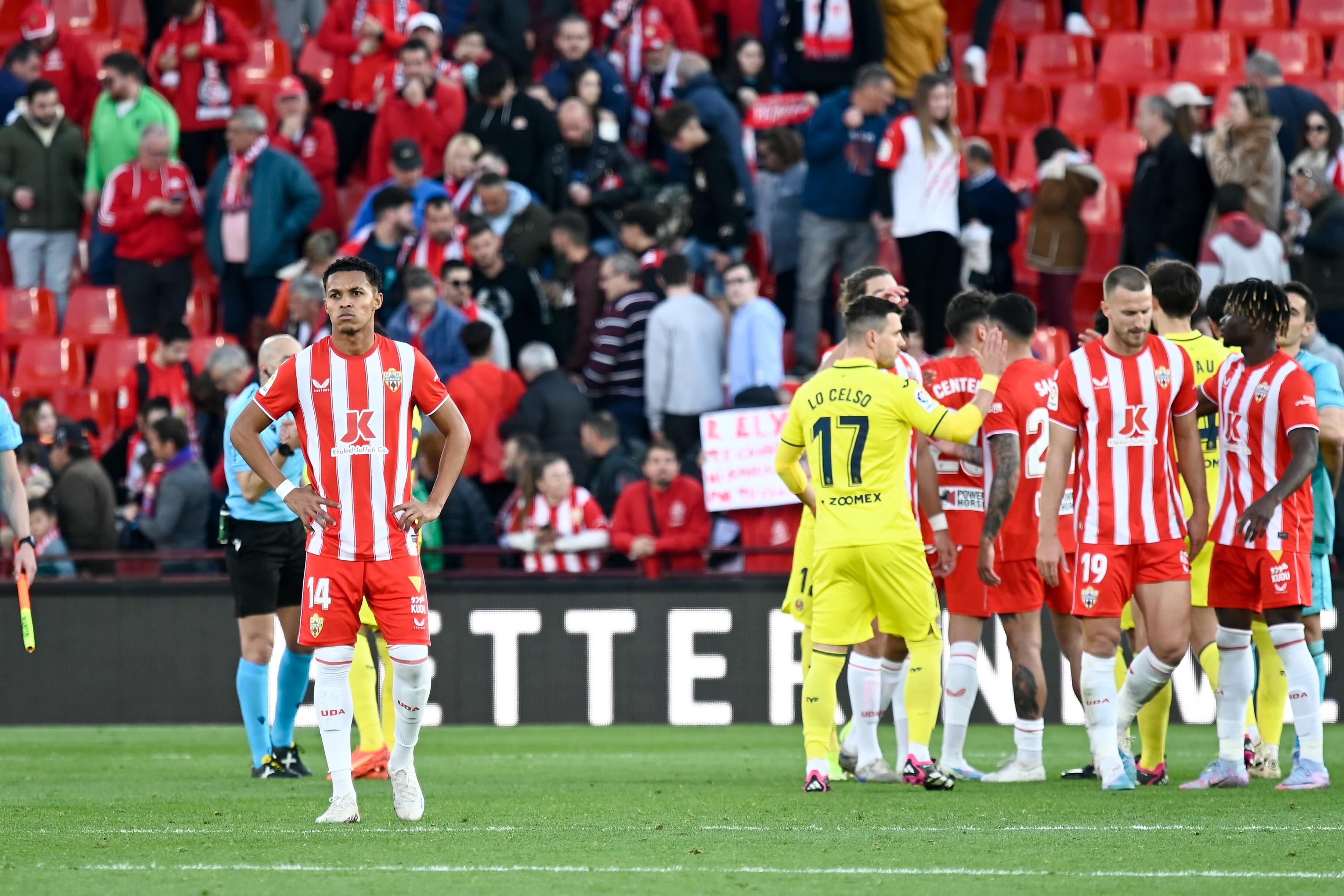 La imagen de la derrota del Almería ante el Villarreal.