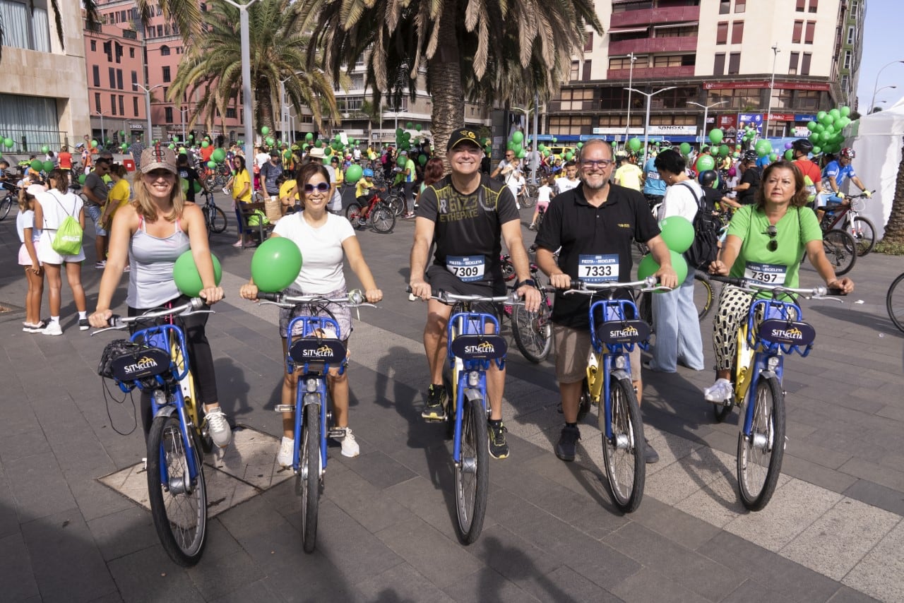 Maria Ramos, Directora SER Las Palmas,Lourdes Santana,Directora SER Canarias, Augusto Hidalgo, Alcalde LPGC y José Eduardo Ramírez, concejal de Movilidad