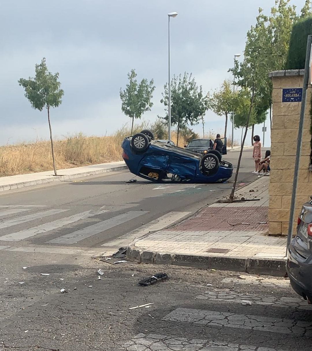 Accidente en calle Italia.