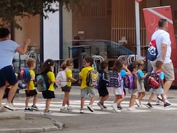 Alumnos del CEIP. Isabel La Católica, ciclo de infantil.