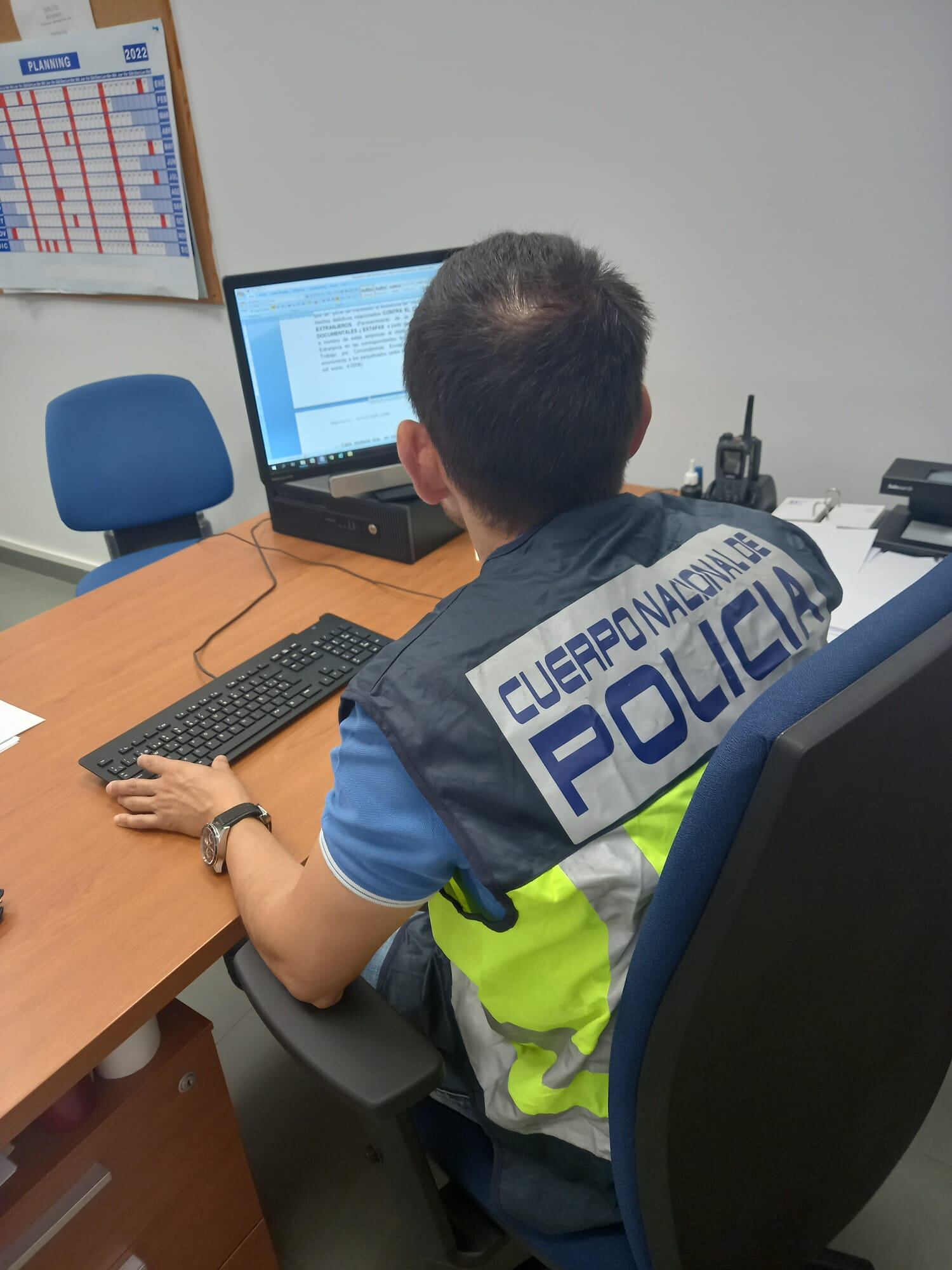 Imatge d'un agent del cos de la Policia Nacional