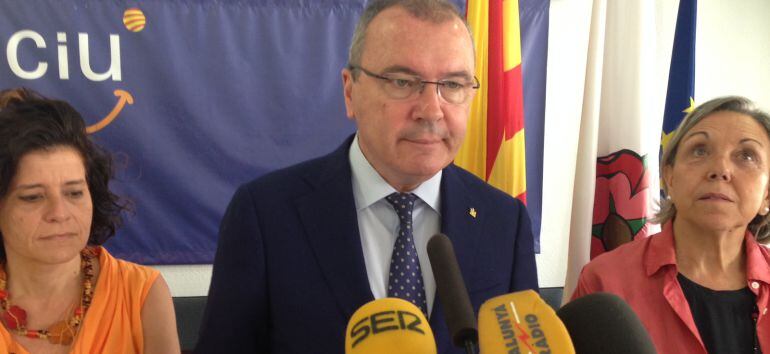 Pellicer, a la roda de premsa de valoració de la situació polític a Reus.