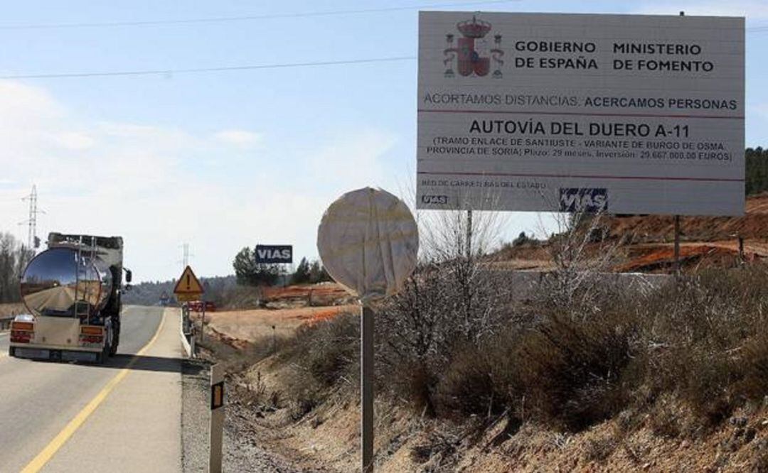 Obras en la Autovía del Duero