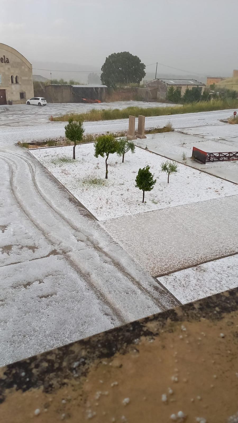 Granizada en La Horra