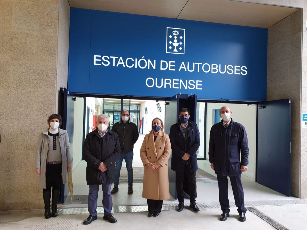 Inauguración de la estación de autobuses de Ourense con la presencia de Ethel Vázquez, conselleira de infraestructuras