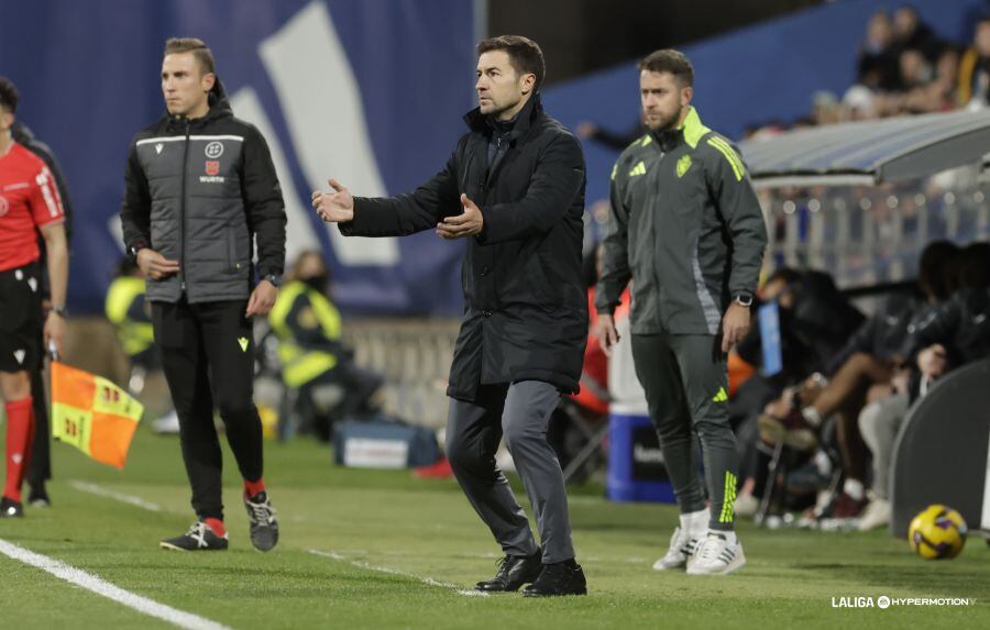 Gabi durate el partido contra el Córdoba en La Romareda