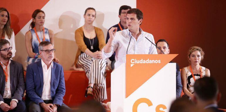 Albert Rivera durante su comparecencia en el Consejo General de Ciudadanos