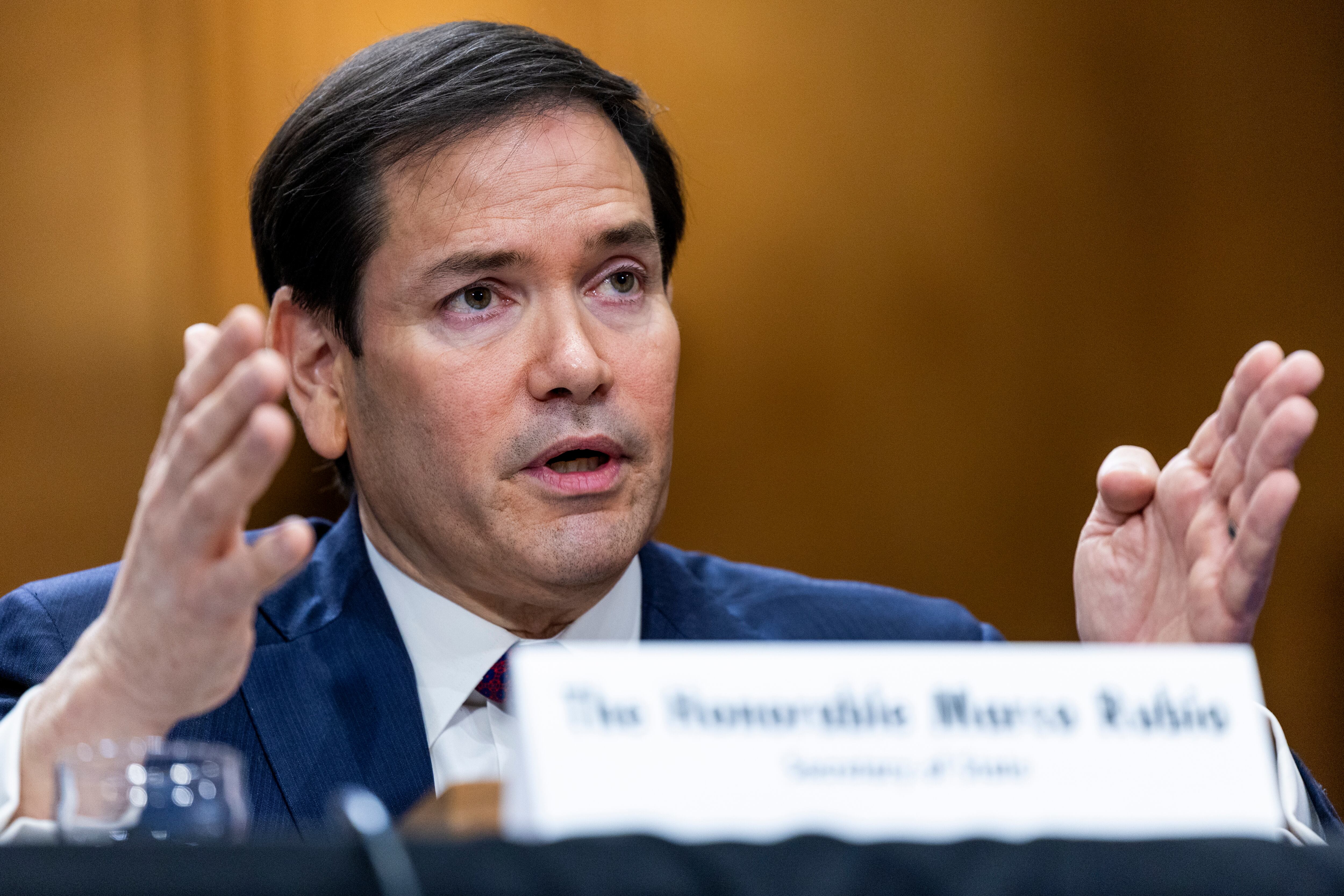 Marco Rubio pone como ejemplo para Venezuela la transición democrática española. EFE/EPA/SHAWN THEW