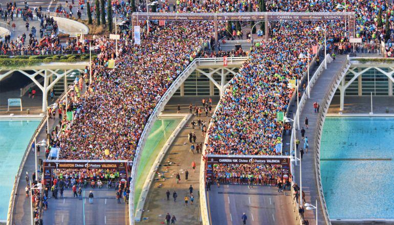 Salida del maratón de Valencia Trinidad Alfonso