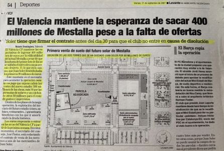 Noticia Levante-EMV nuevo estadio 2007.