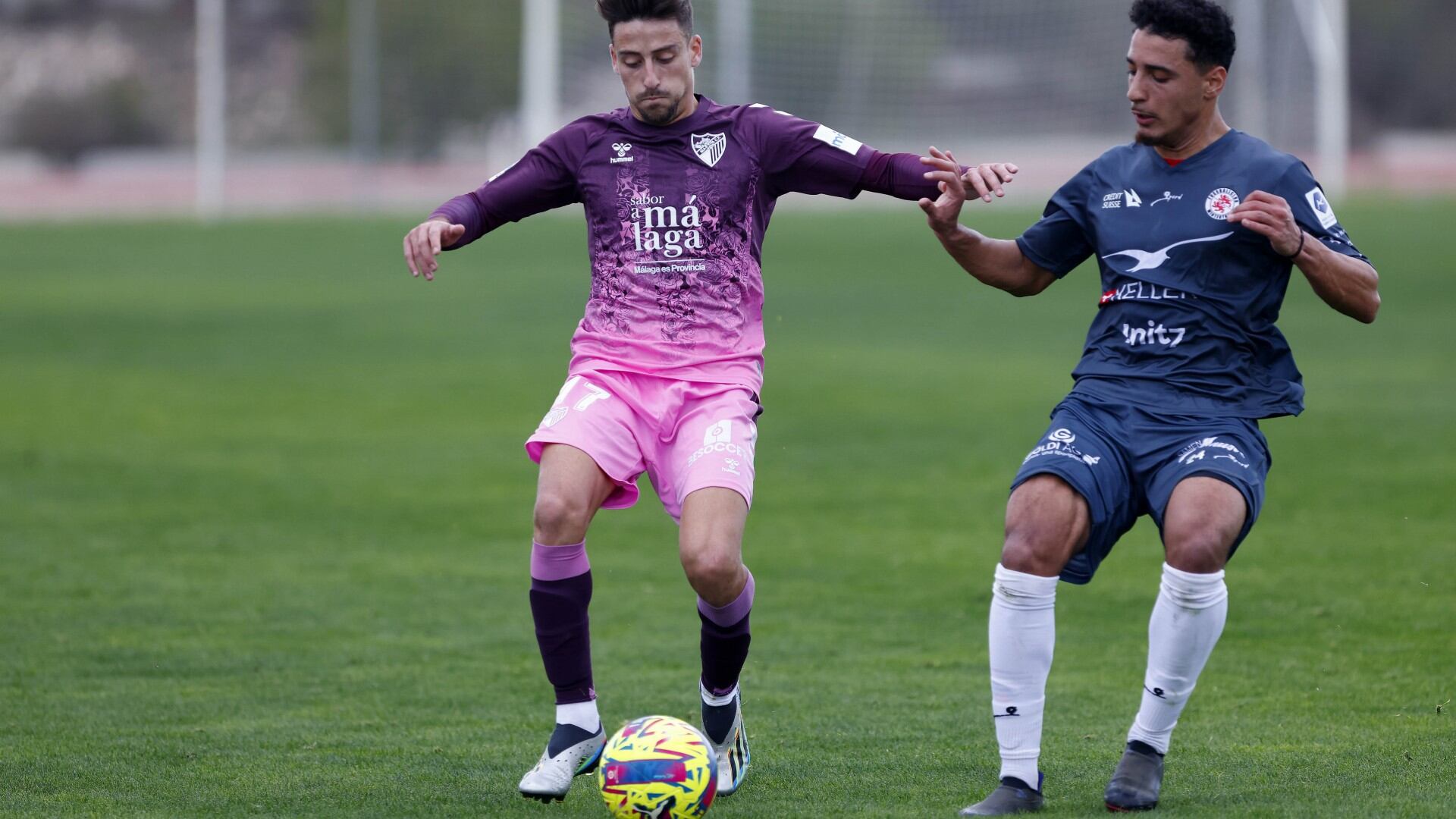 Julián Delmás, en su debut con el Málaga