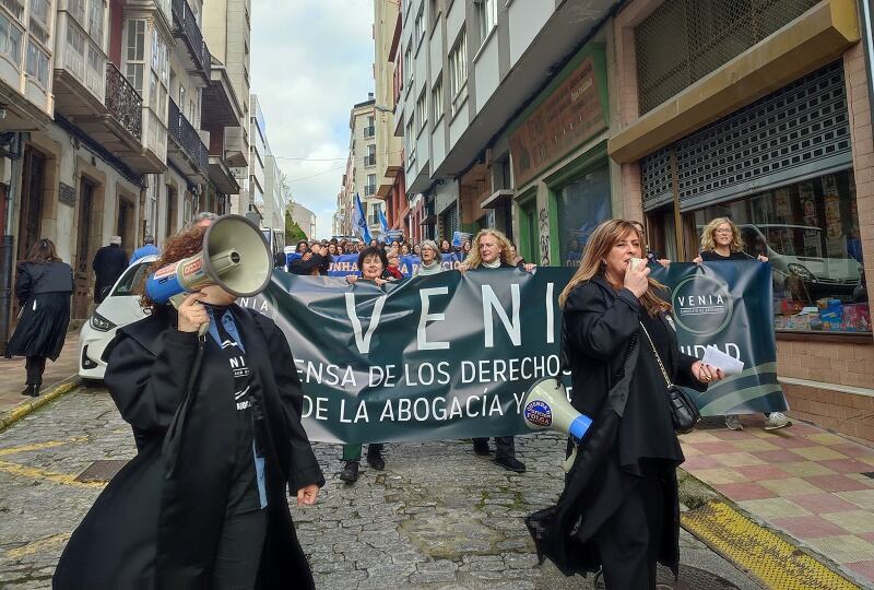 Movilización a su paso por la calle Coruña