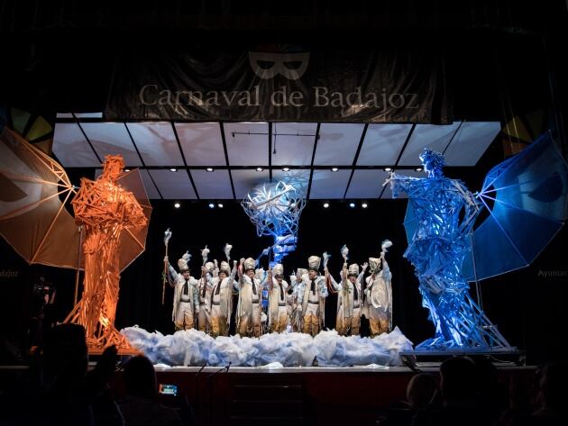 Murga &#039;Dakipakasa&#039;, actuación en el Concurso de Murgas del Carnaval de Badajoz 2018